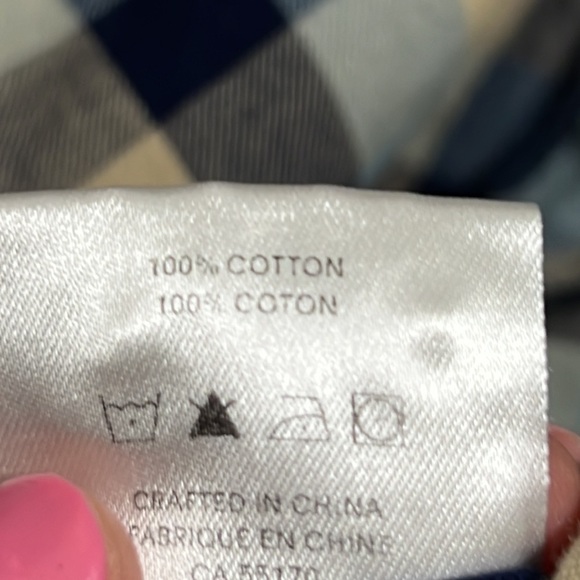 Men's Frank and Oak Plaid Blue Flannel Shirt size Large - Picture 5 of 6